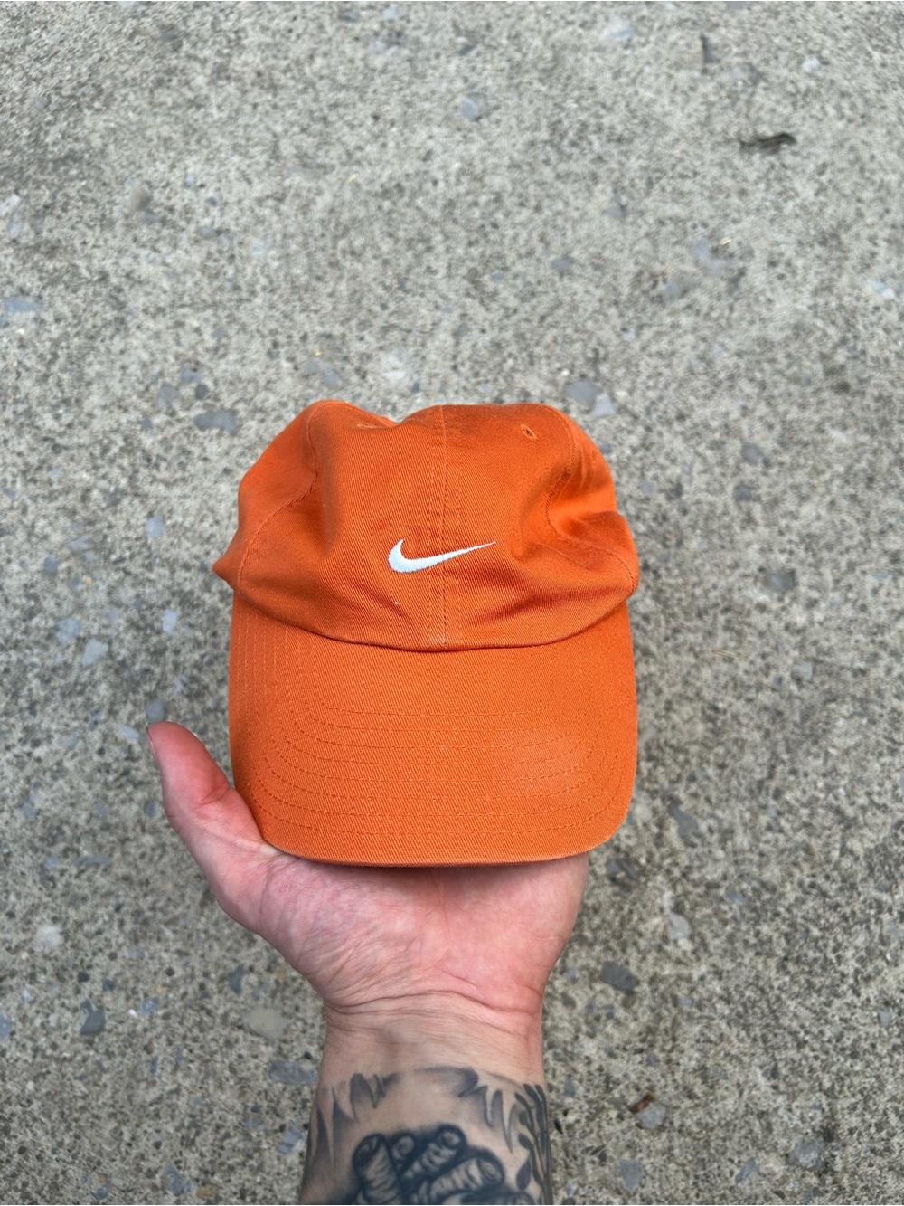 Vintage Nike Orange center Swoosh Cap